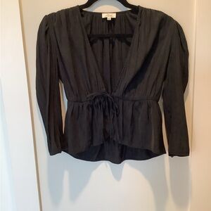 Wilfred Black V-Neck Blouse